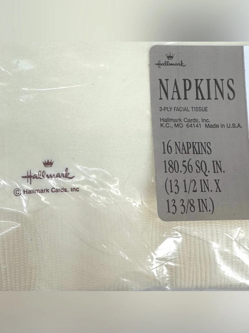 VTG Hallmark Paper Napkins New in Package Thanksgiving Turkey Print 16 Ct - READ